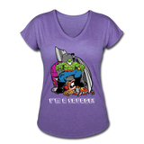 Character #63 Women's Tri-Blend V-Neck T-Shirt - purple heather