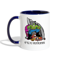 Character #63 Contrast Coffee Mug - white/cobalt blue