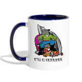 Character #63 Contrast Coffee Mug - white/cobalt blue