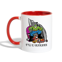 Character #63 Contrast Coffee Mug - white/red