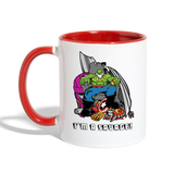 Character #63 Contrast Coffee Mug - white/red