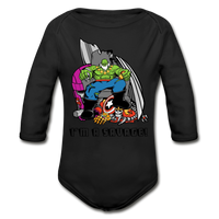 Character #63 Organic Long Sleeve Baby Bodysuit - black