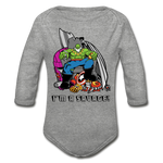 Character #63 Organic Long Sleeve Baby Bodysuit - heather gray