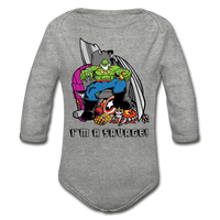 Character #63 Organic Long Sleeve Baby Bodysuit - heather gray