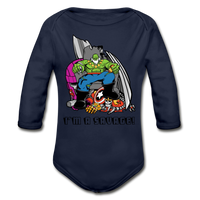 Character #63 Organic Long Sleeve Baby Bodysuit - dark navy