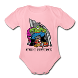 Character #63 Organic Short Sleeve Baby Bodysuit - light pink