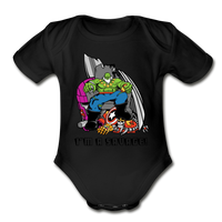 Character #63 Organic Short Sleeve Baby Bodysuit - black