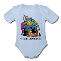 Character #63 Organic Short Sleeve Baby Bodysuit - sky