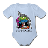 Character #63 Organic Short Sleeve Baby Bodysuit - sky