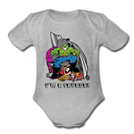 Character #63 Organic Short Sleeve Baby Bodysuit - heather gray