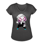 Character #64 Women's Tri-Blend V-Neck T-Shirt - deep heather