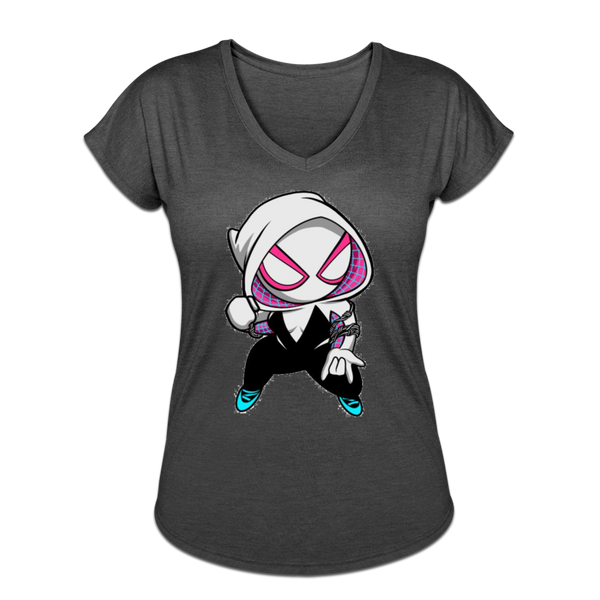 Character #64 Women's Tri-Blend V-Neck T-Shirt - deep heather