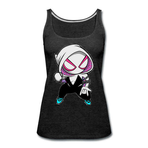 Character #64 Women’s Premium Tank Top - charcoal gray