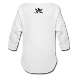 Character #64 Organic Long Sleeve Baby Bodysuit - white