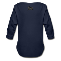 Character #64 Organic Long Sleeve Baby Bodysuit - dark navy