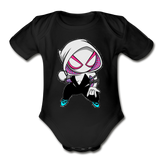 Character #64 Organic Short Sleeve Baby Bodysuit - black