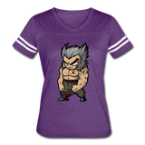 Character #65 Women’s Vintage Sport T-Shirt - vintage purple/white