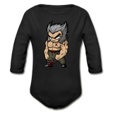 Character #65 Organic Long Sleeve Baby Bodysuit - black