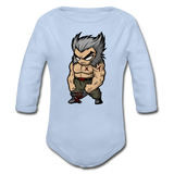 Character #65 Organic Long Sleeve Baby Bodysuit - sky