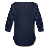 Character #65 Organic Long Sleeve Baby Bodysuit - dark navy
