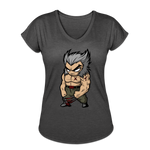 Character #65 Women's Tri-Blend V-Neck T-Shirt - deep heather