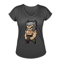 Character #65 Women's Tri-Blend V-Neck T-Shirt - deep heather