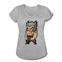 Character #65 Women's Tri-Blend V-Neck T-Shirt - heather gray