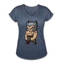 Character #65 Women's Tri-Blend V-Neck T-Shirt - navy heather