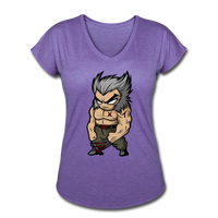 Character #65 Women's Tri-Blend V-Neck T-Shirt - purple heather