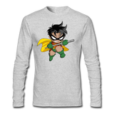 Character #66 Men's Long Sleeve T-Shirt by Next Level - heather gray