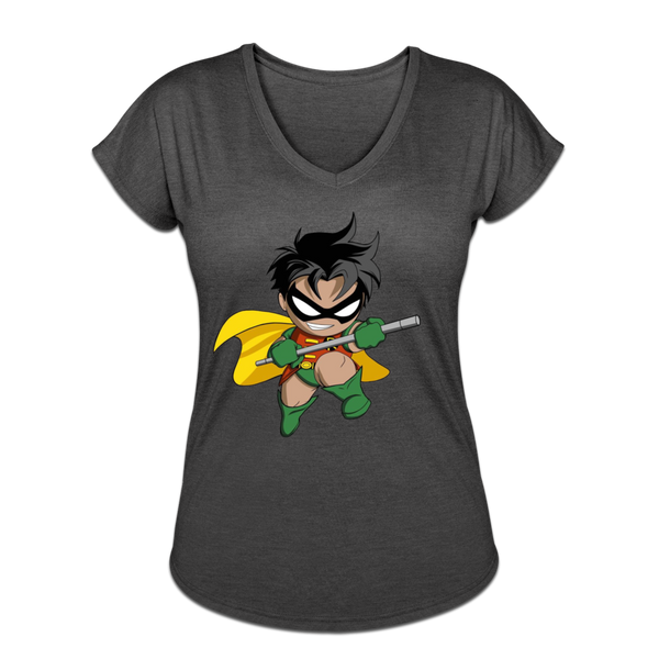Character #66 Women's Tri-Blend V-Neck T-Shirt - deep heather