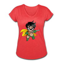 Character #66 Women's Tri-Blend V-Neck T-Shirt - heather red