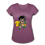 Character #66 Women's Tri-Blend V-Neck T-Shirt - heather plum