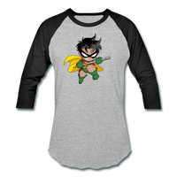 Character #66 Baseball T-Shirt - heather gray/black