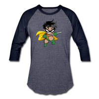 Character #66 Baseball T-Shirt - heather blue/navy