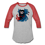 Character #67 Baseball T-Shirt - heather gray/red