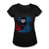 Character #67 Women's Tri-Blend V-Neck T-Shirt - black