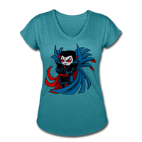 Character #67 Women's Tri-Blend V-Neck T-Shirt - heather turquoise
