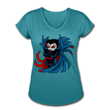 Character #67 Women's Tri-Blend V-Neck T-Shirt - heather turquoise