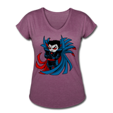 Character #67 Women's Tri-Blend V-Neck T-Shirt - heather plum