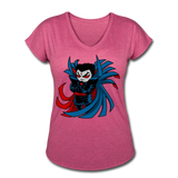 Character #67 Women's Tri-Blend V-Neck T-Shirt - heather raspberry