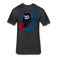 Character #67 Fitted Cotton/Poly T-Shirt by Next Level - heather black