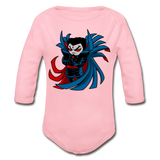 Character #67 Organic Long Sleeve Baby Bodysuit - light pink