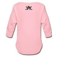 Character #67 Organic Long Sleeve Baby Bodysuit - light pink