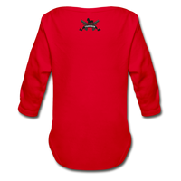 Character #67 Organic Long Sleeve Baby Bodysuit - red