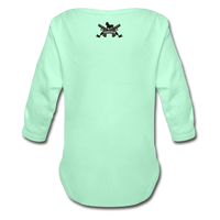 Character #67 Organic Long Sleeve Baby Bodysuit - light mint