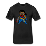 Character #68 Fitted Cotton/Poly T-Shirt by Next Level - black