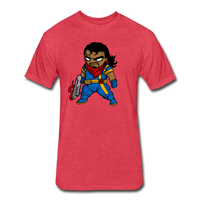Character #68 Fitted Cotton/Poly T-Shirt by Next Level - heather red