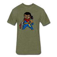 Character #68 Fitted Cotton/Poly T-Shirt by Next Level - heather military green