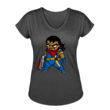 Character #68 Women's Tri-Blend V-Neck T-Shirt - deep heather